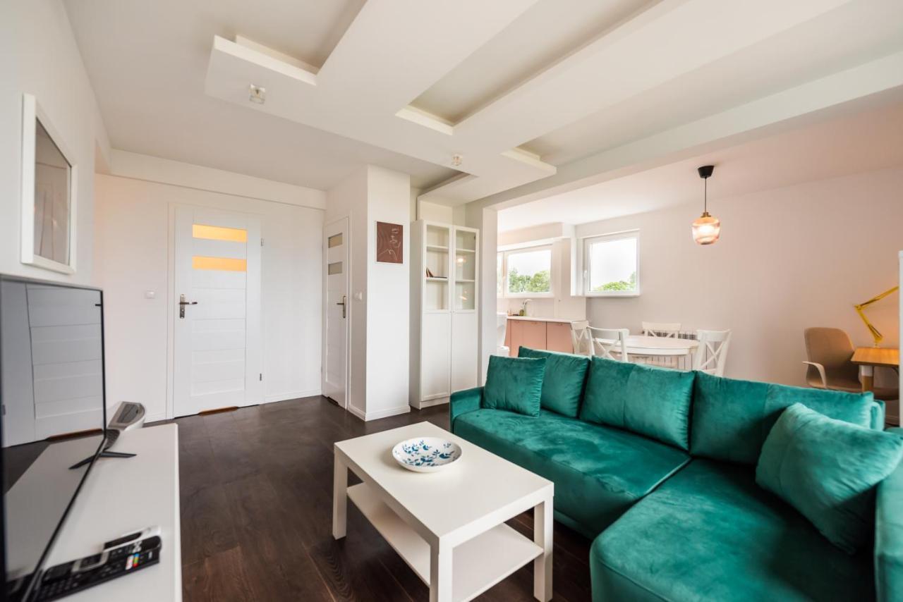 Saska Kepa Green Apartment Warschau Exterior foto