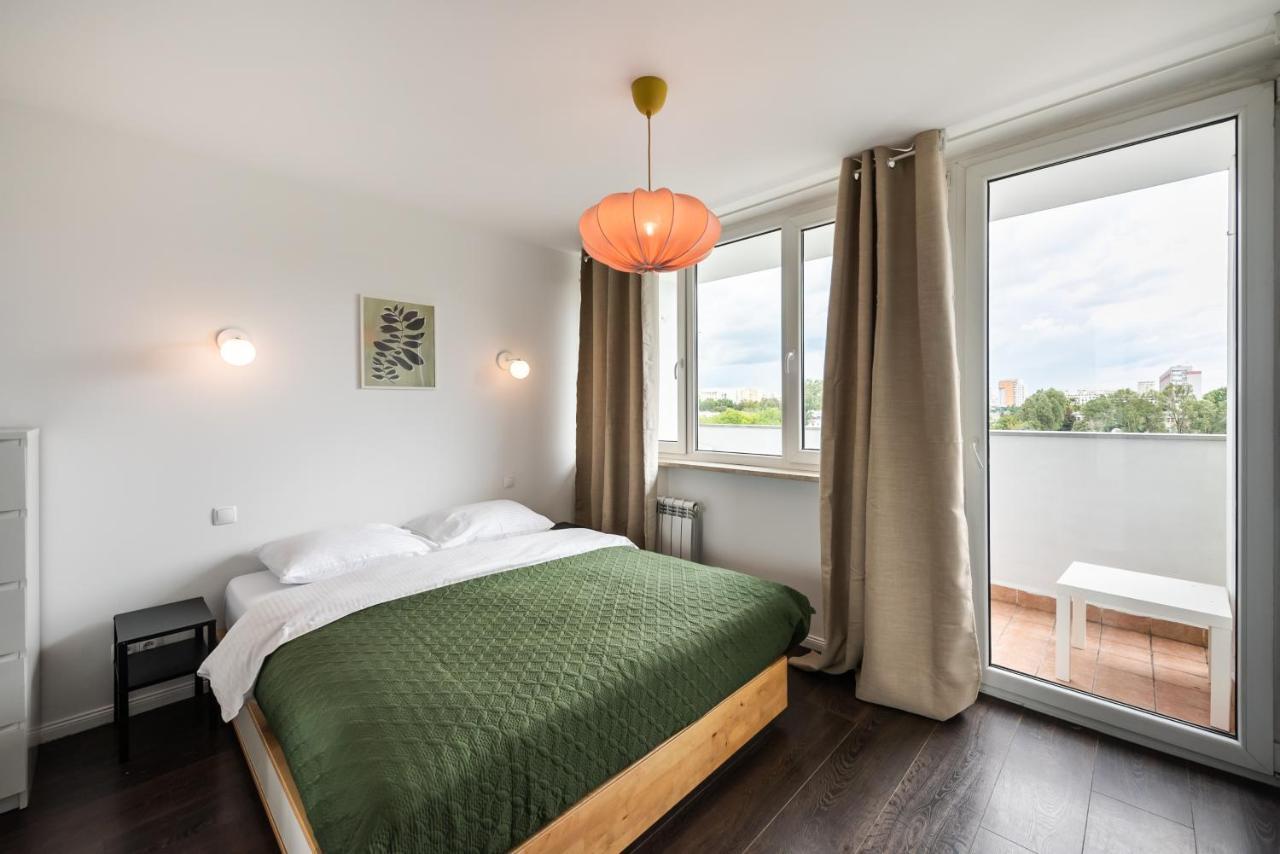 Saska Kepa Green Apartment Warschau Exterior foto