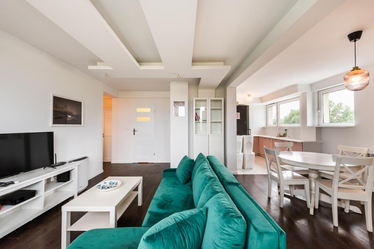 Saska Kepa Green Apartment Warschau Exterior foto